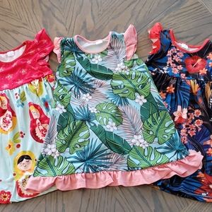 Lot of 3 Boutique Angel Sleeve Dresses